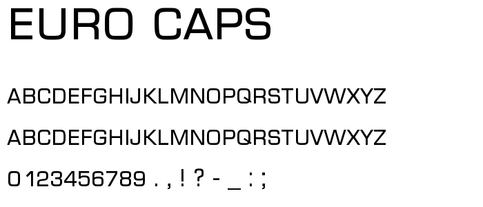 Euro Caps font